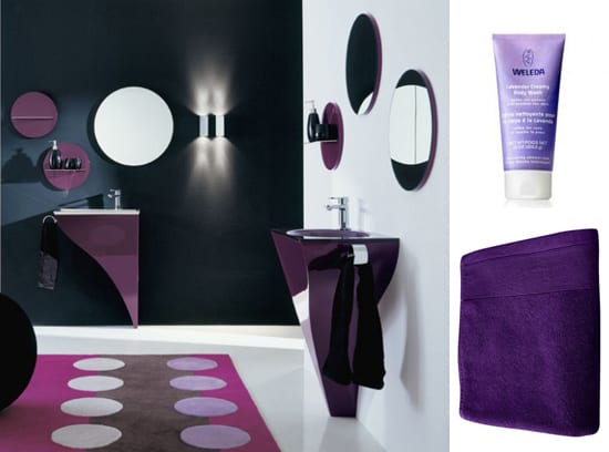 purple bathroom decor