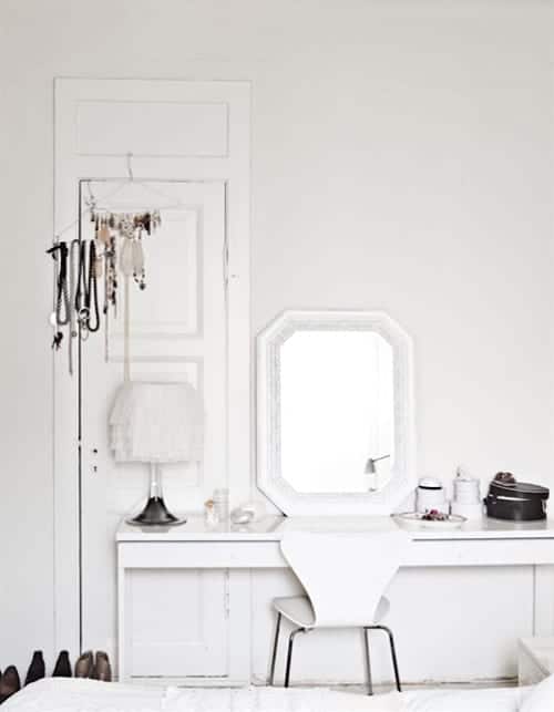 toalettbord spegel