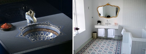 moroccan tile bathroom