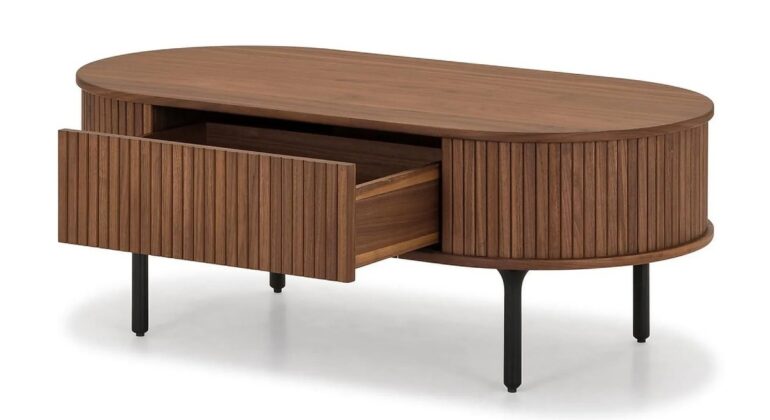 Noira Ovalt Soffbord Valnöt