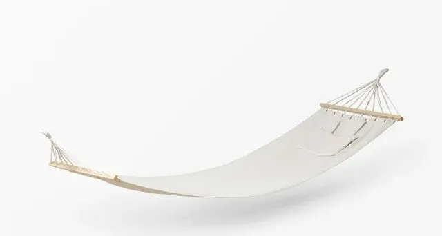 vit hängmatta