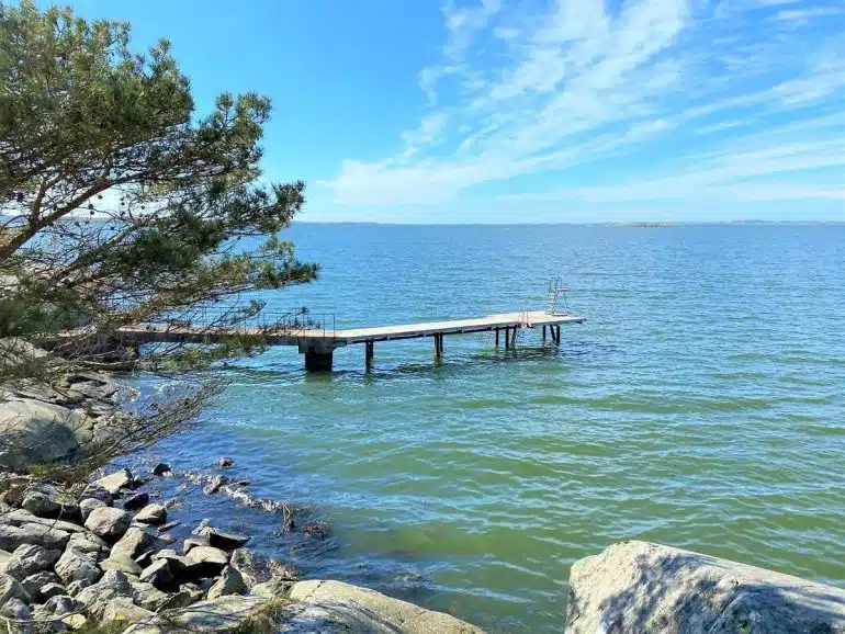 vatten och en brygga