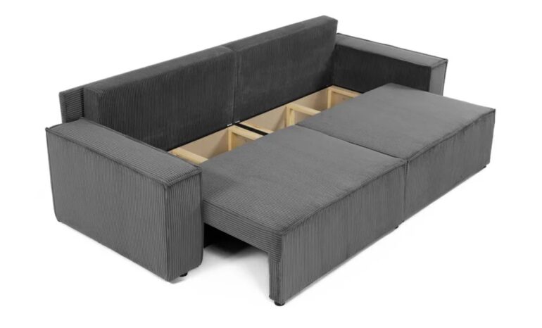 Hobson Bäddsoffa 3 sits i Plysch