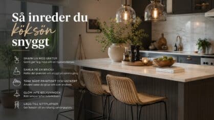 Hur inreder man en köksö? 10 snygga och smarta tips