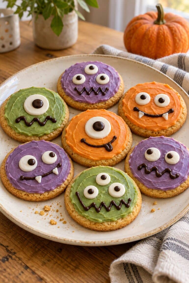 Halloween Monsterkakor med glasyr