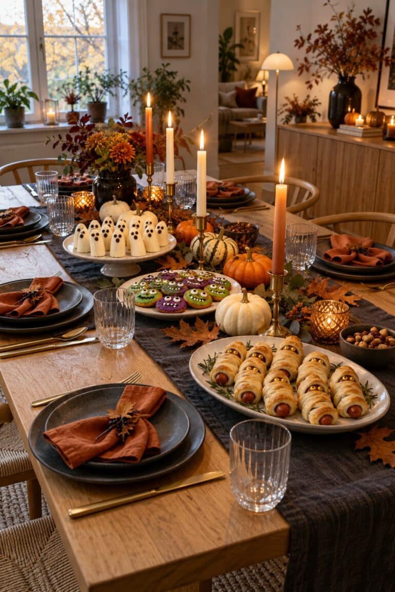 Halloween snacks bord