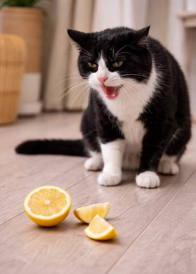 få bort kattpiss citron