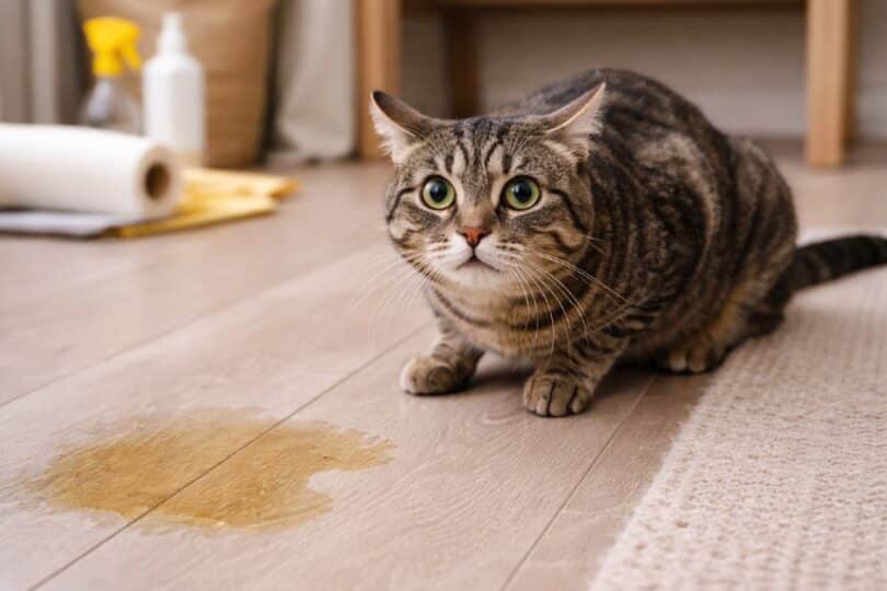 få bort kattkiss matta