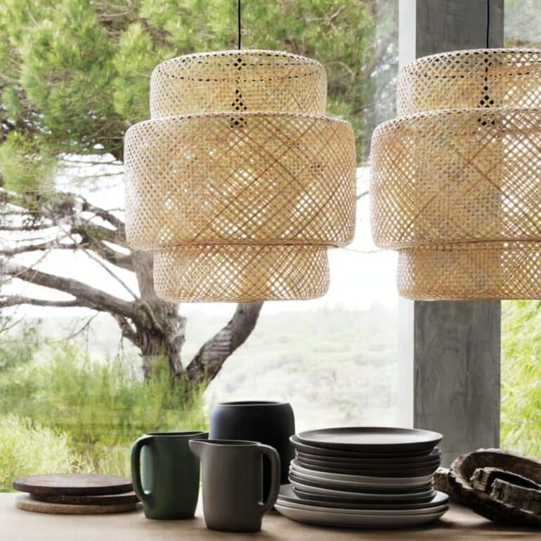 SINNERLIG lampa bambu natur