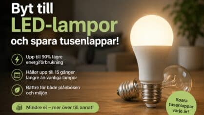 Sparar man el med LED-lampor? Så sparar du tusenlappar