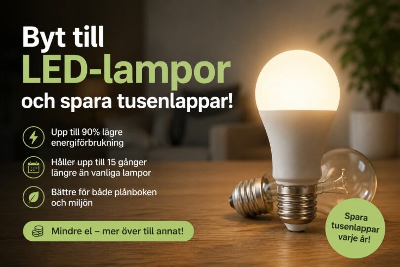 spara el med led lampor