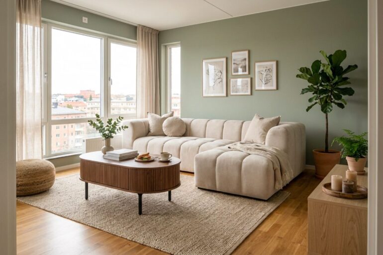 Marlow 3-sits Bubblig Divansoffa höger Beige