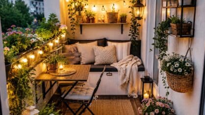 Hur maximerar man utrymmet på liten balkong? 7 tips