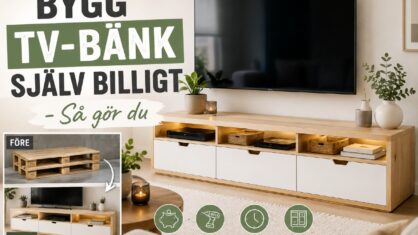 Bygga TV bänk billigt – Så här gör du  