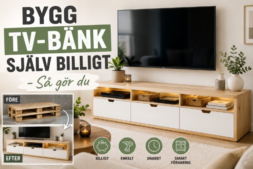 Bygga TV bänk billigt