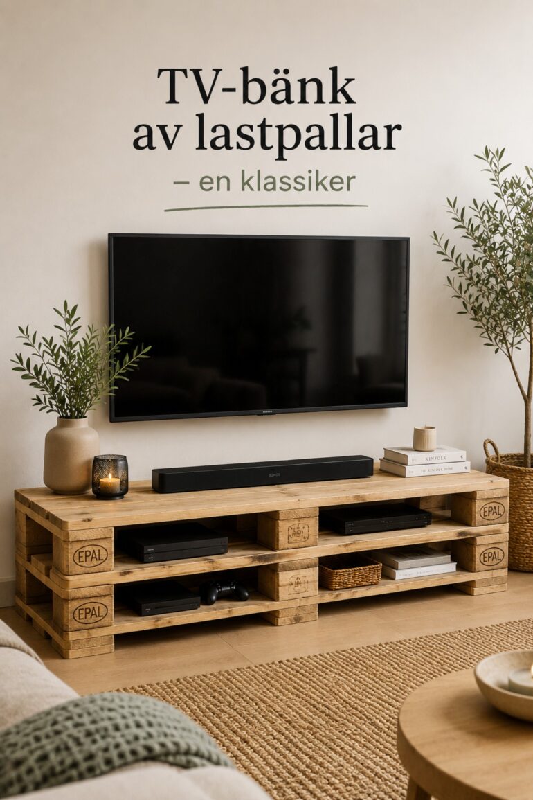 bygg tv-bänk av lastpallar
