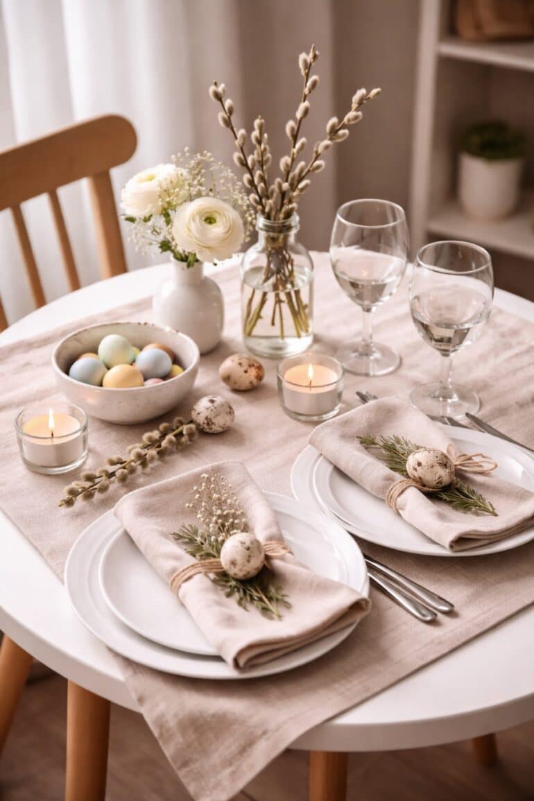 Minimalistisk påskdukning