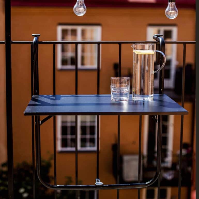 Balkongbord svart