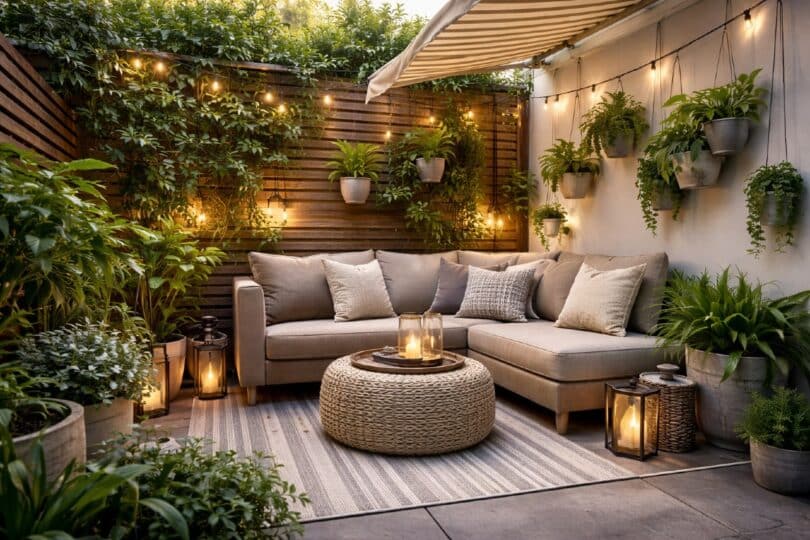 Inreda liten uteplats