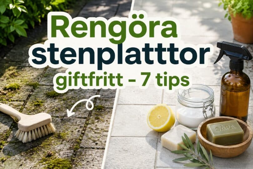rengöra stenplattor ute