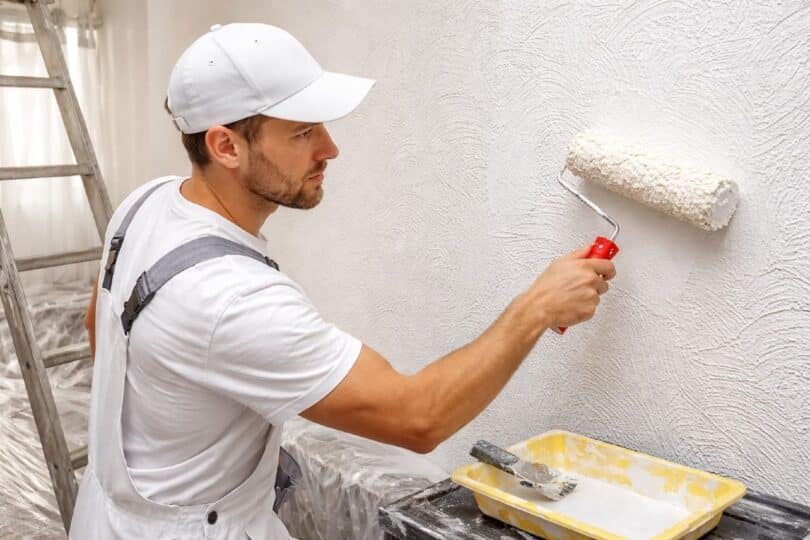 måla på strukturtapet