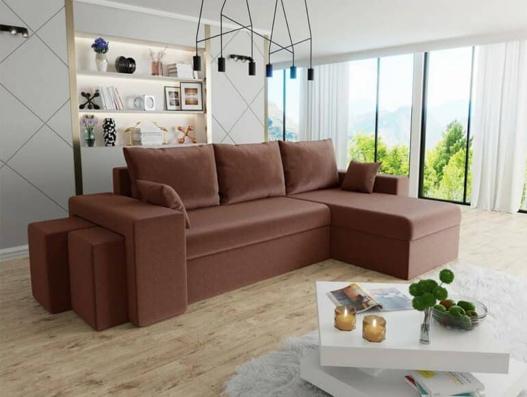 Brun soffa