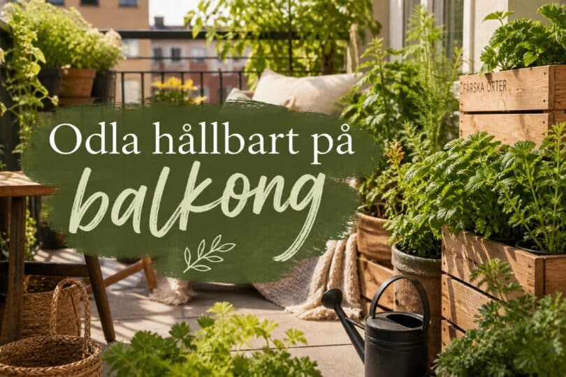 odla hållbart på balkong