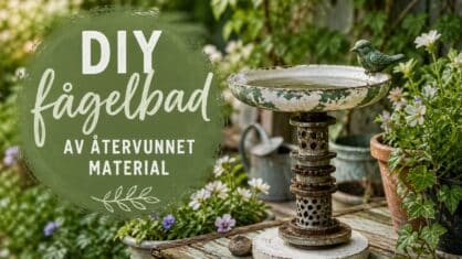 DIY fågelbad av återvunnet material – Så gör du