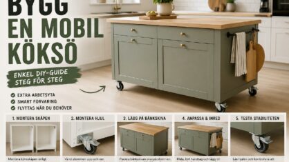 Hur bygger man en köksö med hjul? Smart DIY för små kök