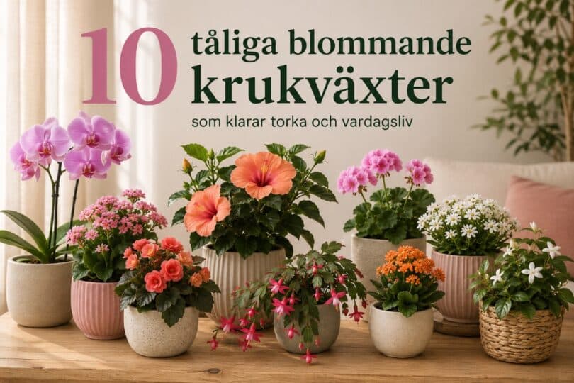 blommande krukväxter tål torka