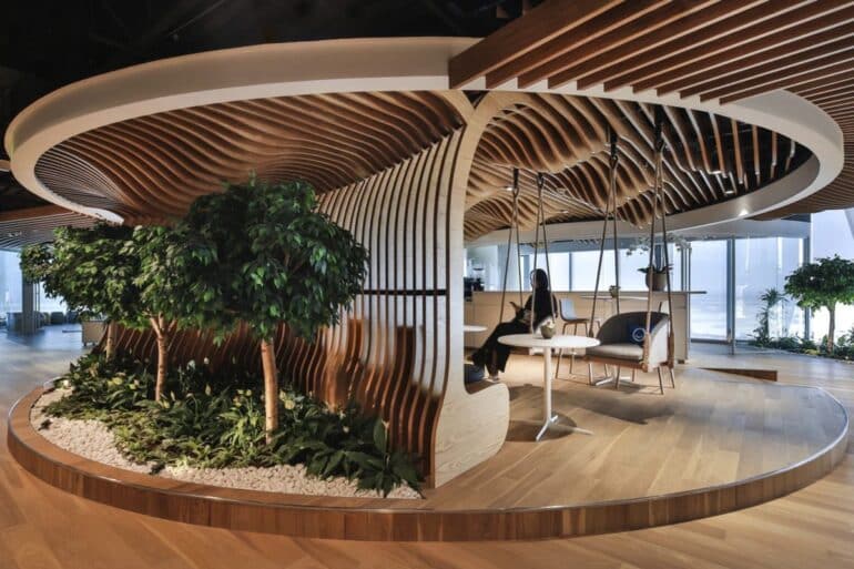 Biophilic design trä