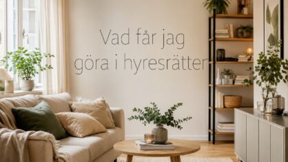 Vad får man göra om i hyresrätt utan att renovera? 10 tips