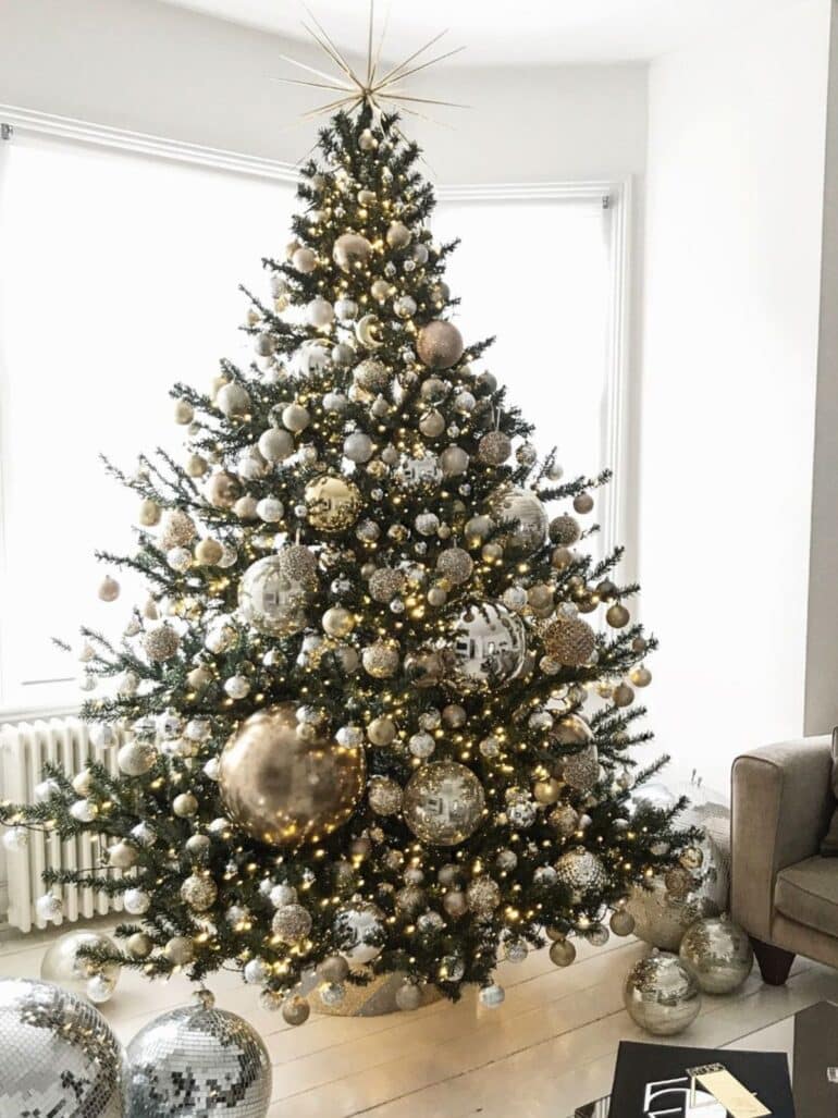 Julgran metalic guld