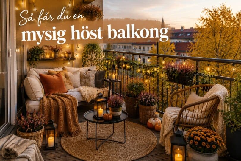Mysig höst balkong