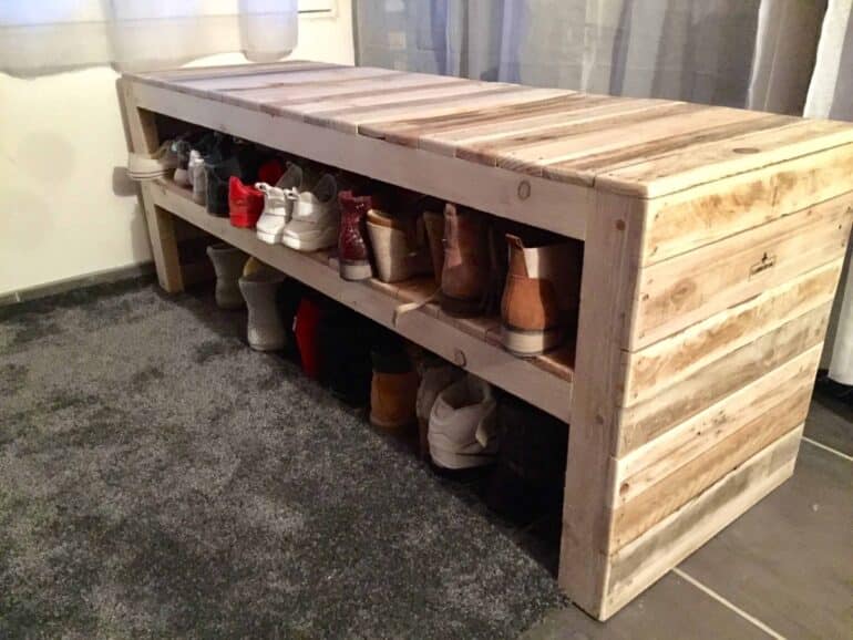 Skohylla diy lastpall