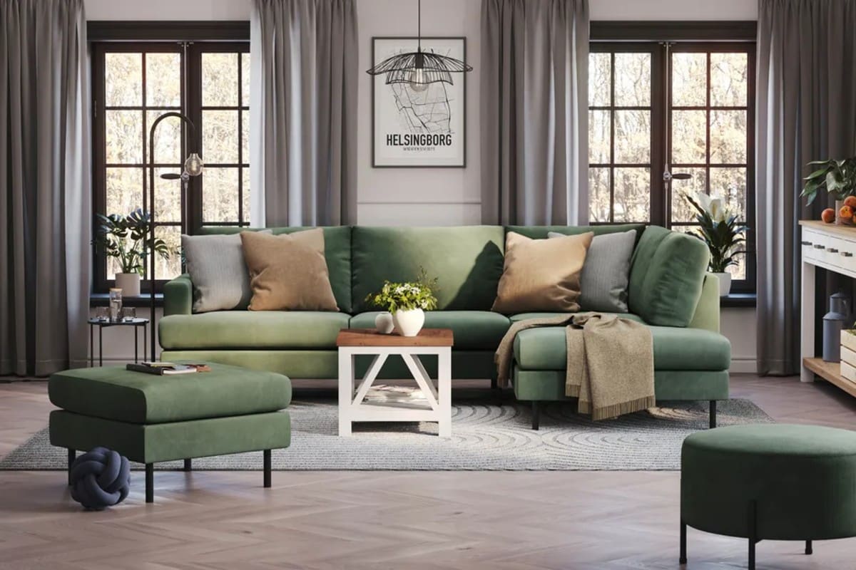 Styla grön soffa rätt och snyggt – Experten tipsar – Inredningsvis