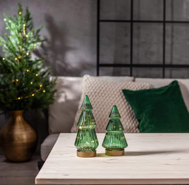 Star trading glasdekoration verde 20cm