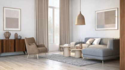 Gardiner grå soffa