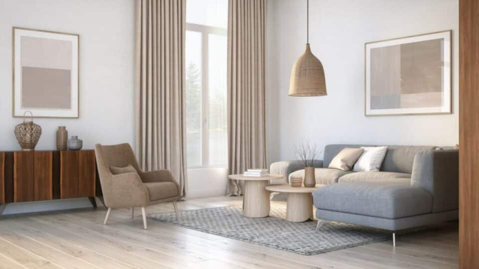 Gardiner grå soffa