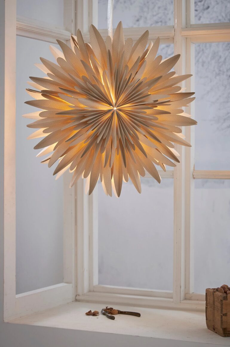 Pappersstjärna Winter beige