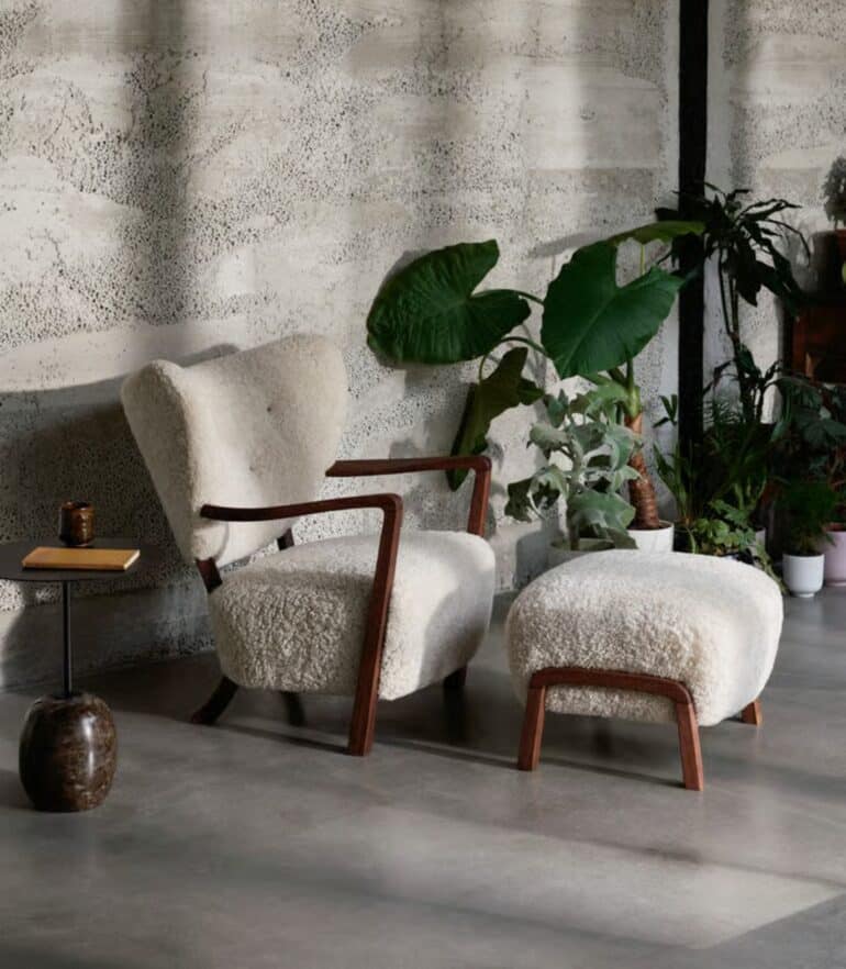 Wulff Lounge Chair ATD2 fåtölj inkl. pouf ATD3