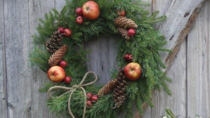 Diy julkrans ytterdörr