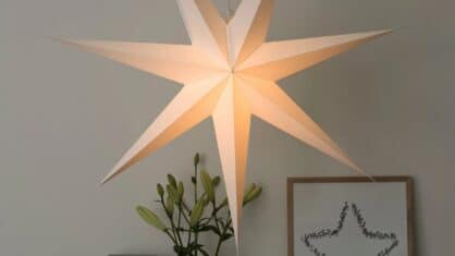 Hänga julstjärna rakt