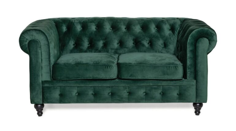 Chesterfield Lyx 2 sits Liten sammetssoffa