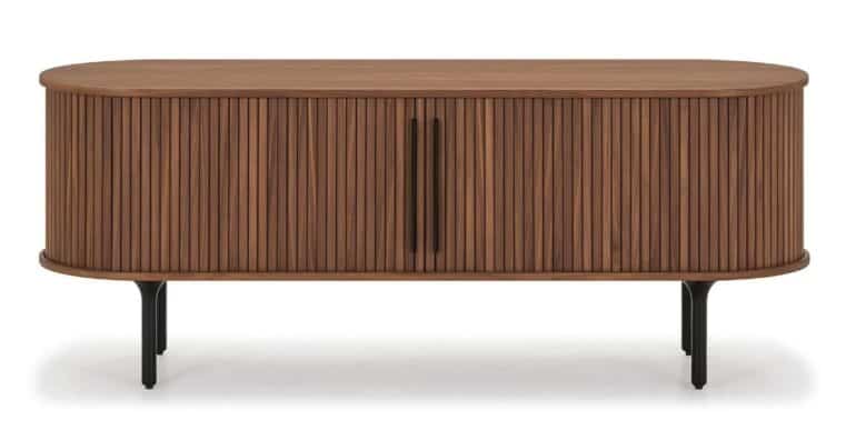 Noira Oval TV bänk Valnöt