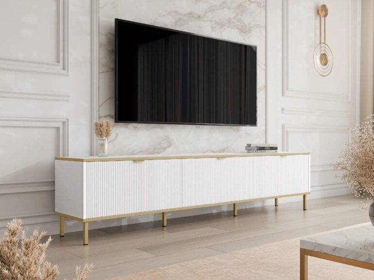 Salmor Tv bänk 202 cm vit