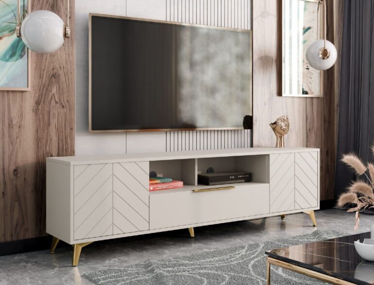 Tv bänk Vemdalen 204 cm vit