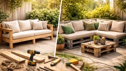 Bygga trädgårdsssoffa hållbart