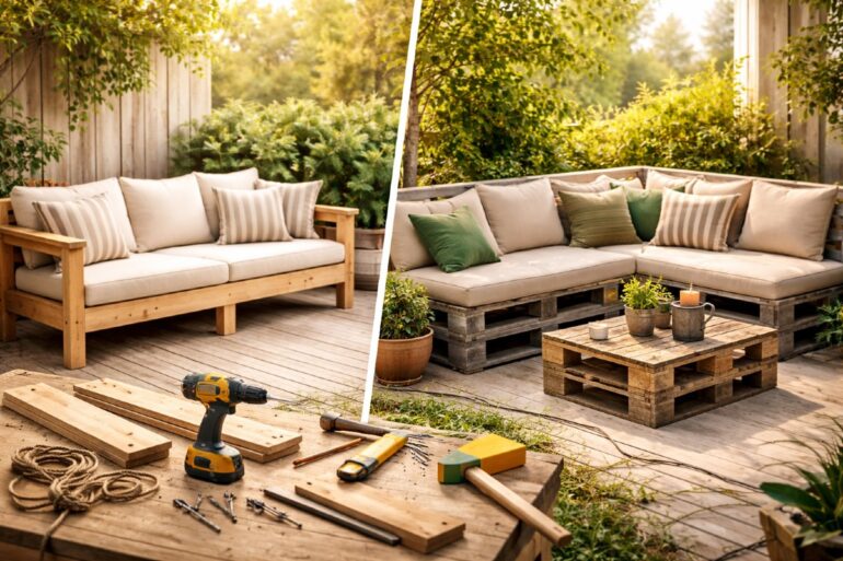 Bygga trädgårdsssoffa hållbart