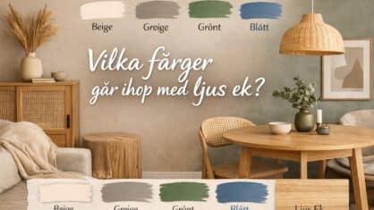 Färger går med ljus ek